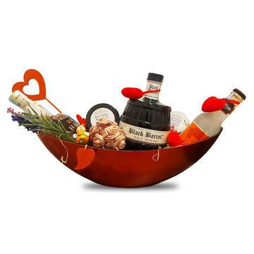 Valentin napi A.H. Riise rumos csomag dísztálban