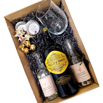 Karácsonyi Yellow Snake Rum csomag karton díszdobozban
