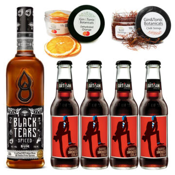 Black Tears Rum &amp; Cola szett koktélfűszerekkel