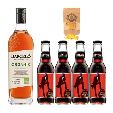 Barcelo Organic Rum &amp; Cola szett koktélfűszerrel