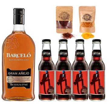 Barcelo Gran Anejo Rum &amp; Cola szett koktélfűszerekkel