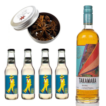 Takamaka Spice Rum &amp; Tonik Szett Ajándék Csillagánizzsal
