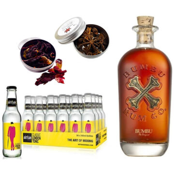 Bumbu Rum & 24 Artisan Classic Tonik 2 db Ajándék Koktél Fűszerrel