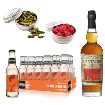 Plantation Pineapple Rum & 24 Artisan Gyömbérsör Ajándék 2 db Koktél Fűszerrel