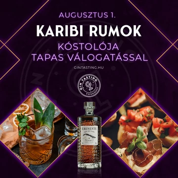 Karibi Rumok kóstolója Tapas válogatással augusztus 1.