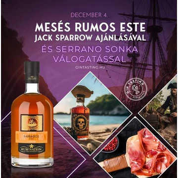 Mesés rumos este Jack Sparrow ajánlásával és Serrano sonka válogatással december 4.