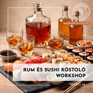 Rum és sushi kóstoló workshop május 14.
