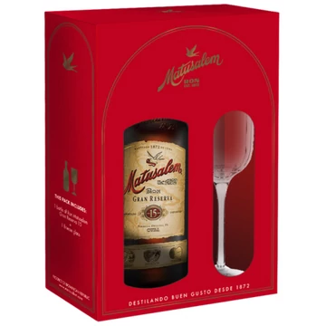 Matusalem Gran Reserva Solera 15 éves sötét rum dd. + pohár 0,7L 40%