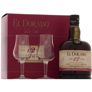 El Dorado 12 years rum 0,7L 40% pdd.+ 2 pohár Guyana Rum