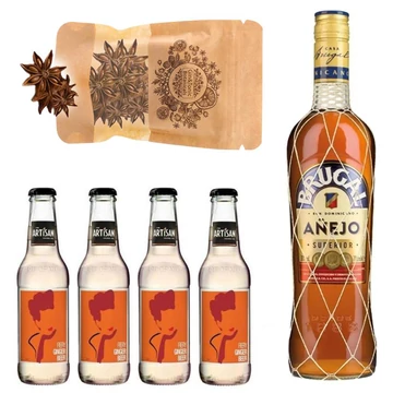 Brugal Rum & Ginger Beer Szett Ajándék Koktélfűszerrel