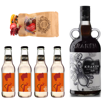 Kraken Rum &amp; Gyömbérsör Szett Ajándék Koktélfűszerrel