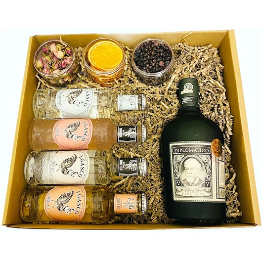 Diplomatico Rum Szett Tonik válogatással Koktélfűszerekkel