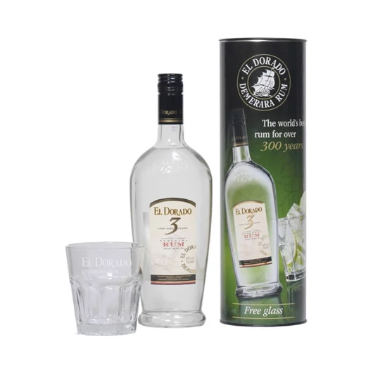El Dorado 3 years rum dd. 0,7L 40% + pohár
