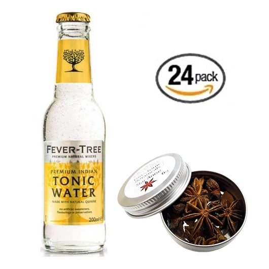 24 db Fever Tree Indian Tonik szett Ajándék csillag ánizs ginfűszerrel